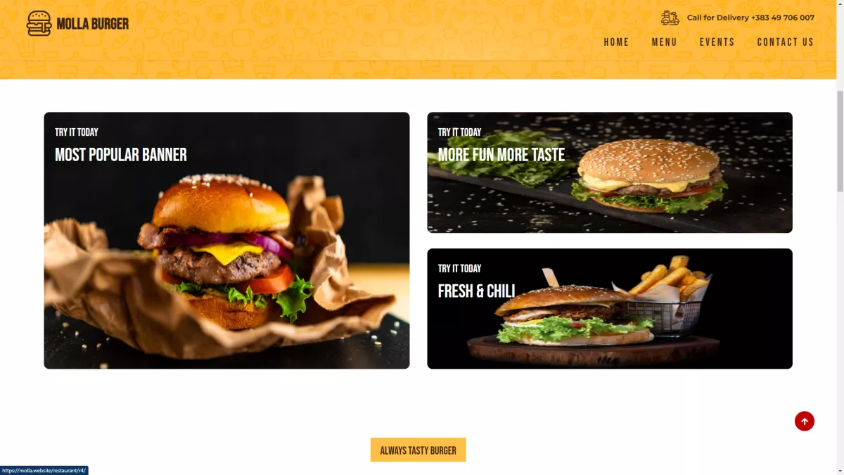 Fast Food - Burger House - [#Static Website] r4