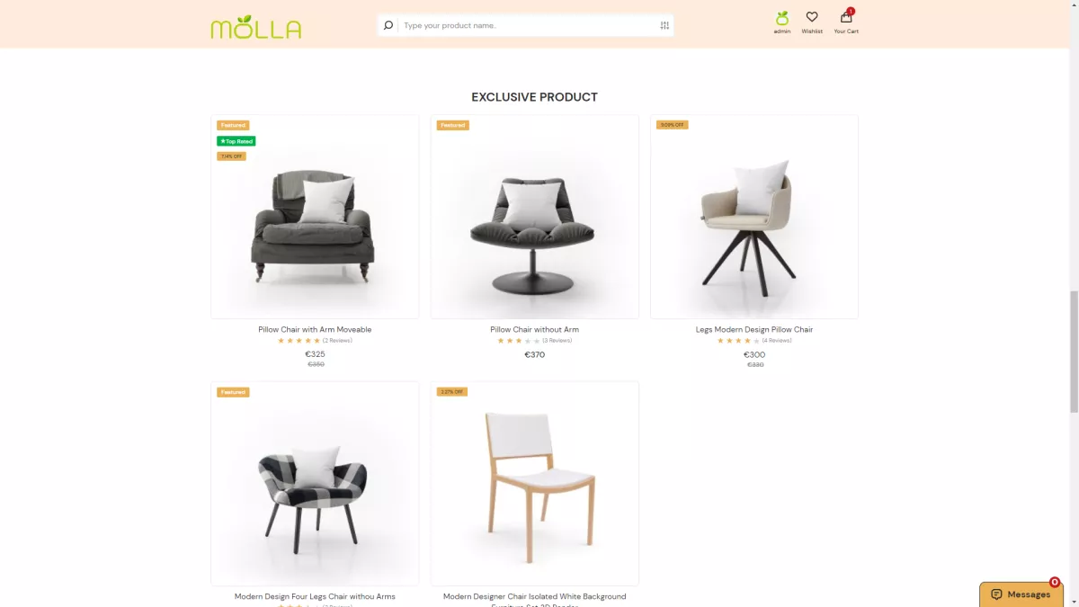 Furnitures e-Commerce ec3