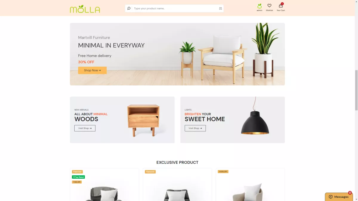 Furnitures e-Commerce ec3